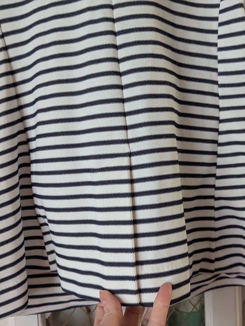 ⚓Banana Republic Navy & White Striped Nautical Double-Breasted Summer Blazer - Picture 9 of 9